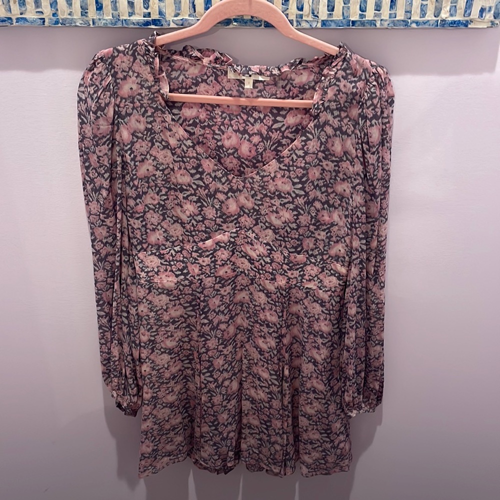 LoveShackFancy long sleeve printed mini dress - Picture 3 of 6